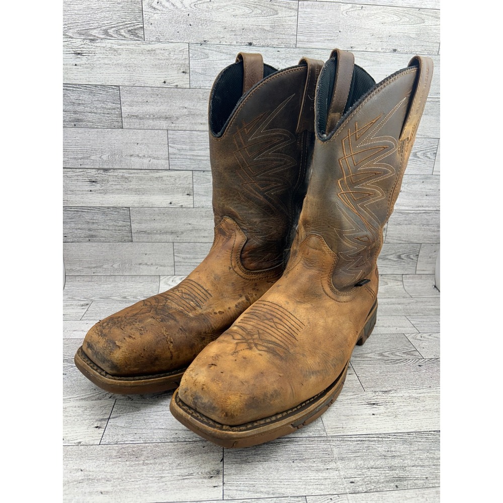 Irish Setter Marshall 83912 Steel Toe Brown Leather Western Work Boots Mens 13 D
